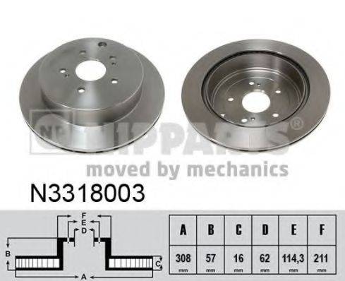 NIPPARTS N3318003 Тормозной диск