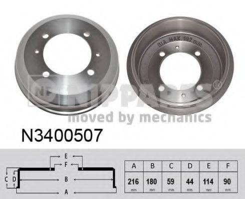 NIPPARTS N3400507 Тормозной барабан