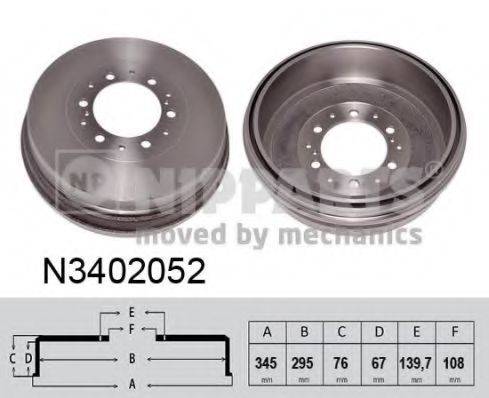 NIPPARTS N3402052 Тормозной барабан