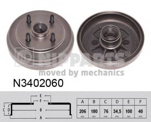 NIPPARTS N3402060 Тормозной барабан