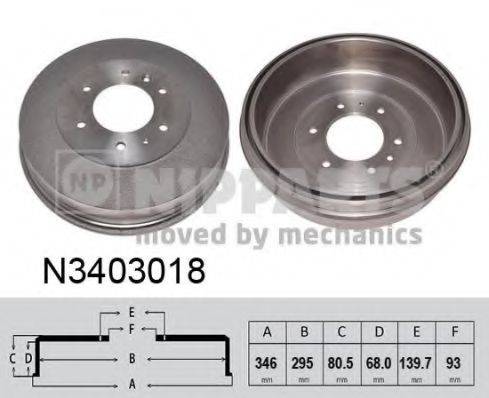 NIPPARTS N3403018 Тормозной барабан