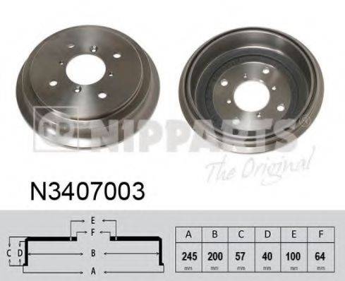 NIPPARTS N3407003 Тормозной барабан