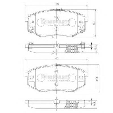 NIPPARTS N3600545 Комплект тормозных колодок, дисковый тормоз