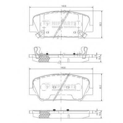 NIPPARTS N3600547 Комплект тормозных колодок, дисковый тормоз