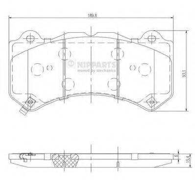 NIPPARTS N3601103 Комплект тормозных колодок, дисковый тормоз