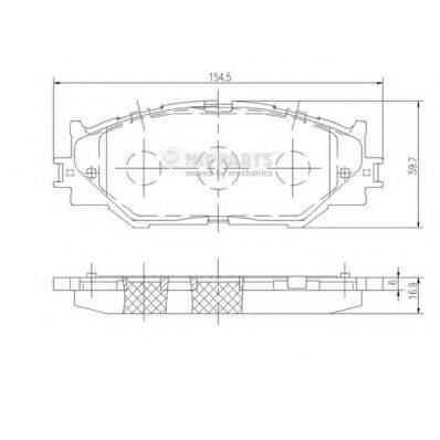 NIPPARTS N3602128 Комплект тормозных колодок, дисковый тормоз