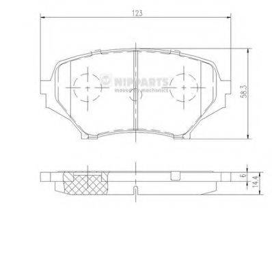 NIPPARTS N3603068 Комплект тормозных колодок, дисковый тормоз