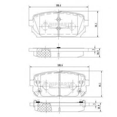 NIPPARTS N3610309 Комплект тормозных колодок, дисковый тормоз