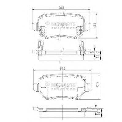 NIPPARTS N3610310 Комплект тормозных колодок, дисковый тормоз