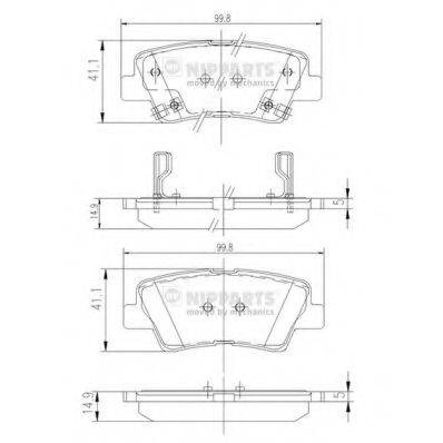 NIPPARTS N3610311 Комплект тормозных колодок, дисковый тормоз