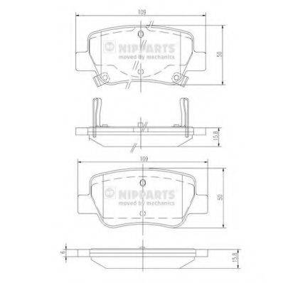 NIPPARTS N3612042 Комплект тормозных колодок, дисковый тормоз