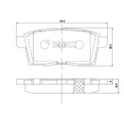 NIPPARTS N3613024 Комплект тормозных колодок, дисковый тормоз