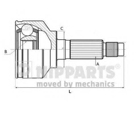 NIPPARTS J2822010 Шарнирный комплект, приводной вал