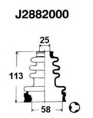 NIPPARTS J2882000 Комплект пылника, приводной вал