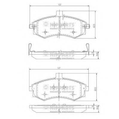 NIPPARTS J3600535 Комплект тормозных колодок, дисковый тормоз