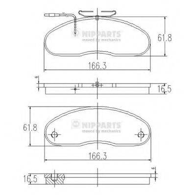 NIPPARTS J3601081 Комплект тормозных колодок, дисковый тормоз