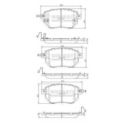 NIPPARTS J3601092 Комплект тормозных колодок, дисковый тормоз