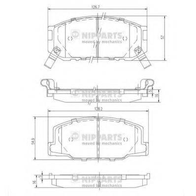 NIPPARTS J3602031 Комплект тормозных колодок, дисковый тормоз