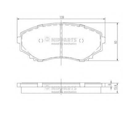 NIPPARTS J3603046 Комплект тормозных колодок, дисковый тормоз