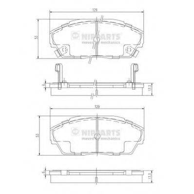 NIPPARTS J3604026 Комплект тормозных колодок, дисковый тормоз