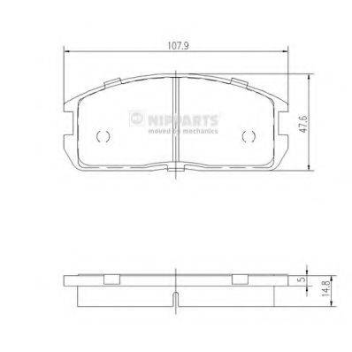 NIPPARTS J3605024 Комплект тормозных колодок, дисковый тормоз