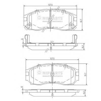 NIPPARTS J3605030 Комплект тормозных колодок, дисковый тормоз