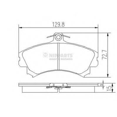 NIPPARTS J3605036 Комплект тормозных колодок, дисковый тормоз