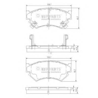 NIPPARTS J3607007 Комплект тормозных колодок, дисковый тормоз