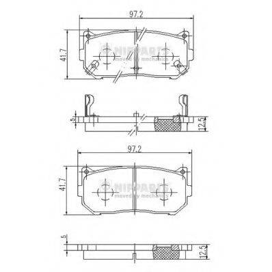NIPPARTS J3610301 Комплект тормозных колодок, дисковый тормоз