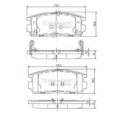 NIPPARTS J3610905 Комплект тормозных колодок, дисковый тормоз