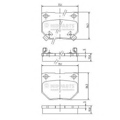 NIPPARTS J3611029 Комплект тормозных колодок, дисковый тормоз