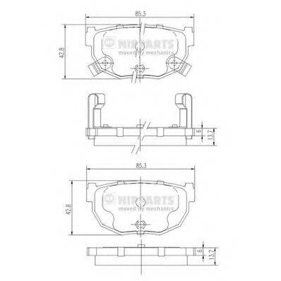 NIPPARTS J3611037 Комплект тормозных колодок, дисковый тормоз