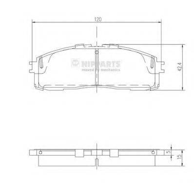 NIPPARTS J3612006 Комплект тормозных колодок, дисковый тормоз