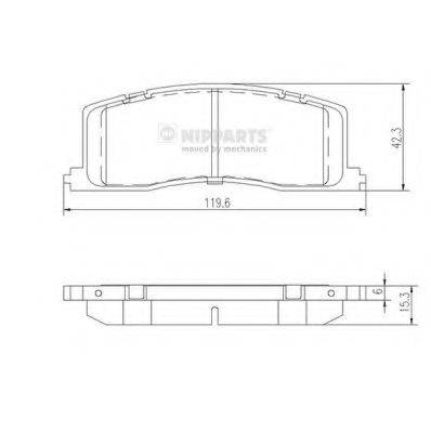 NIPPARTS J3612011 Комплект тормозных колодок, дисковый тормоз