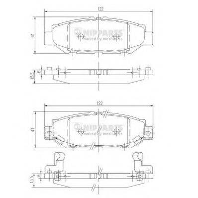 NIPPARTS J3612016 Комплект тормозных колодок, дисковый тормоз