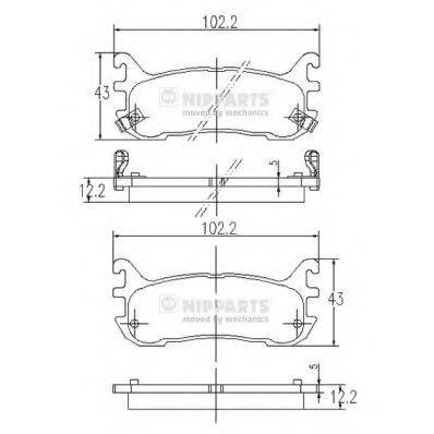 NIPPARTS J3613012 Комплект тормозных колодок, дисковый тормоз