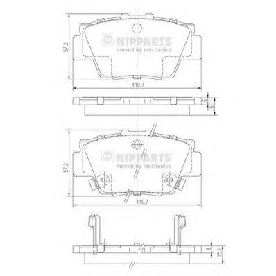 NIPPARTS J3614010 Комплект тормозных колодок, дисковый тормоз