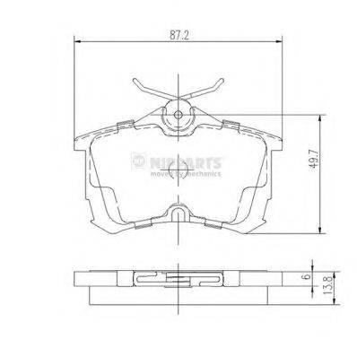 NIPPARTS J3614015 Комплект тормозных колодок, дисковый тормоз