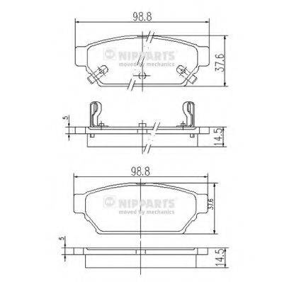 NIPPARTS J3615004 Комплект тормозных колодок, дисковый тормоз