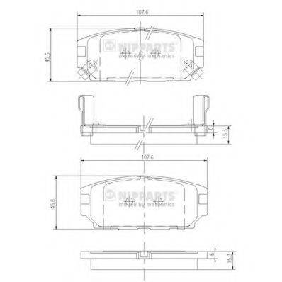 NIPPARTS J3615007 Комплект тормозных колодок, дисковый тормоз