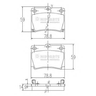 NIPPARTS J3615011 Комплект тормозных колодок, дисковый тормоз