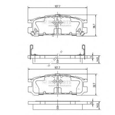 NIPPARTS J3617001 Комплект тормозных колодок, дисковый тормоз