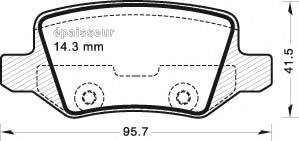 MGA 657 Комплект тормозных колодок, дисковый тормоз