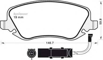 MGA 681 Комплект тормозных колодок, дисковый тормоз