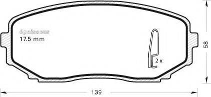 MGA 898 Комплект тормозных колодок, дисковый тормоз