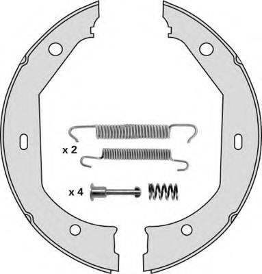 MGA M773R Комплект тормозных колодок, стояночная тормозная система