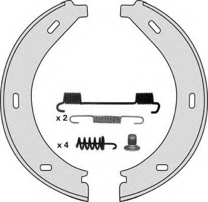 MGA M775R Комплект тормозных колодок, стояночная тормозная система