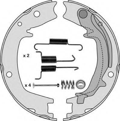 MGA M857R Комплект тормозных колодок, стояночная тормозная система