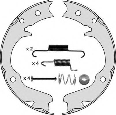 MGA M859R Комплект тормозных колодок, стояночная тормозная система
