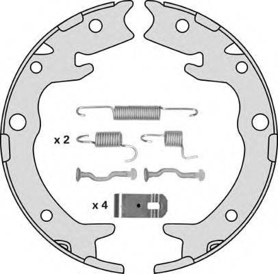MGA M867R Комплект тормозных колодок, стояночная тормозная система